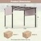 10 x 10 ft Flat Top Pergola with Retractable Canopy for Garden Pool Porch and Backyard